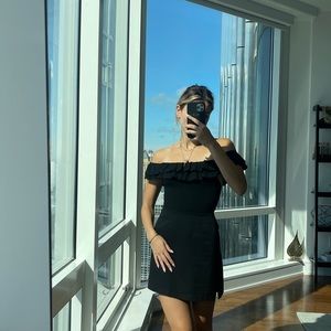 Zara ruffle off the shoulder bodysuit